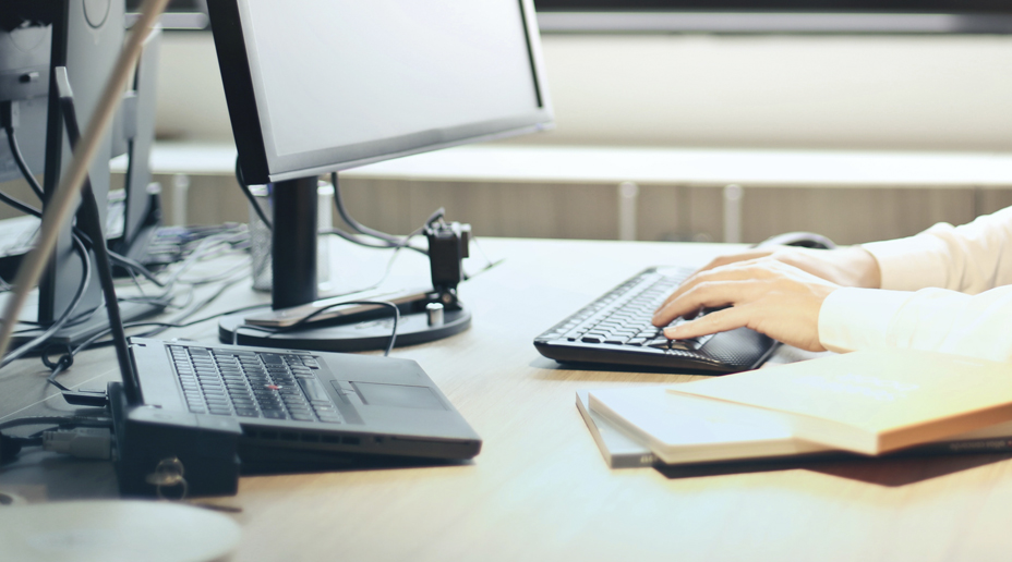 Person using a computer